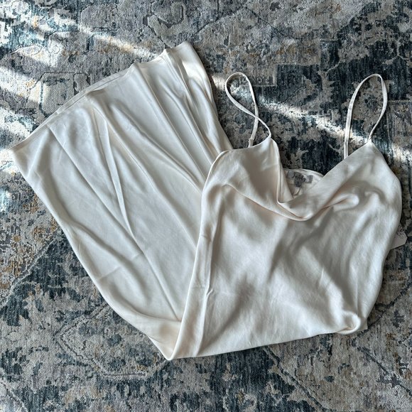 NWT silky cowl neck slip dress in ivory cream - Picture 6 of 6